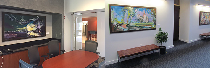 paintings by david brewster at Wharton Business School 