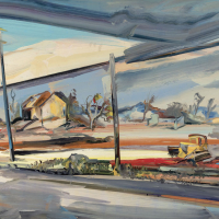 Bank Barn with Bulldozer