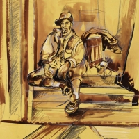 Man on Steps