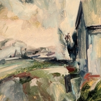 Barn and Mountain