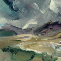 Scattered Shrubs and Foothills
