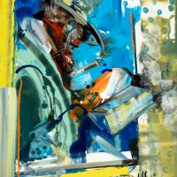 Freemason, 47x32'', Oil on Mi-Tientes, 2018