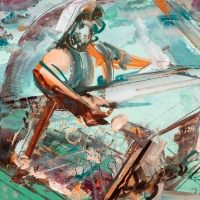 Gripping Trap, 32x47'', Oil on Mi-Tientes, 2018