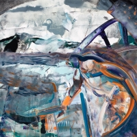 Rouge Wave, 32x47'', Oil on Mi-Tientes, 2018